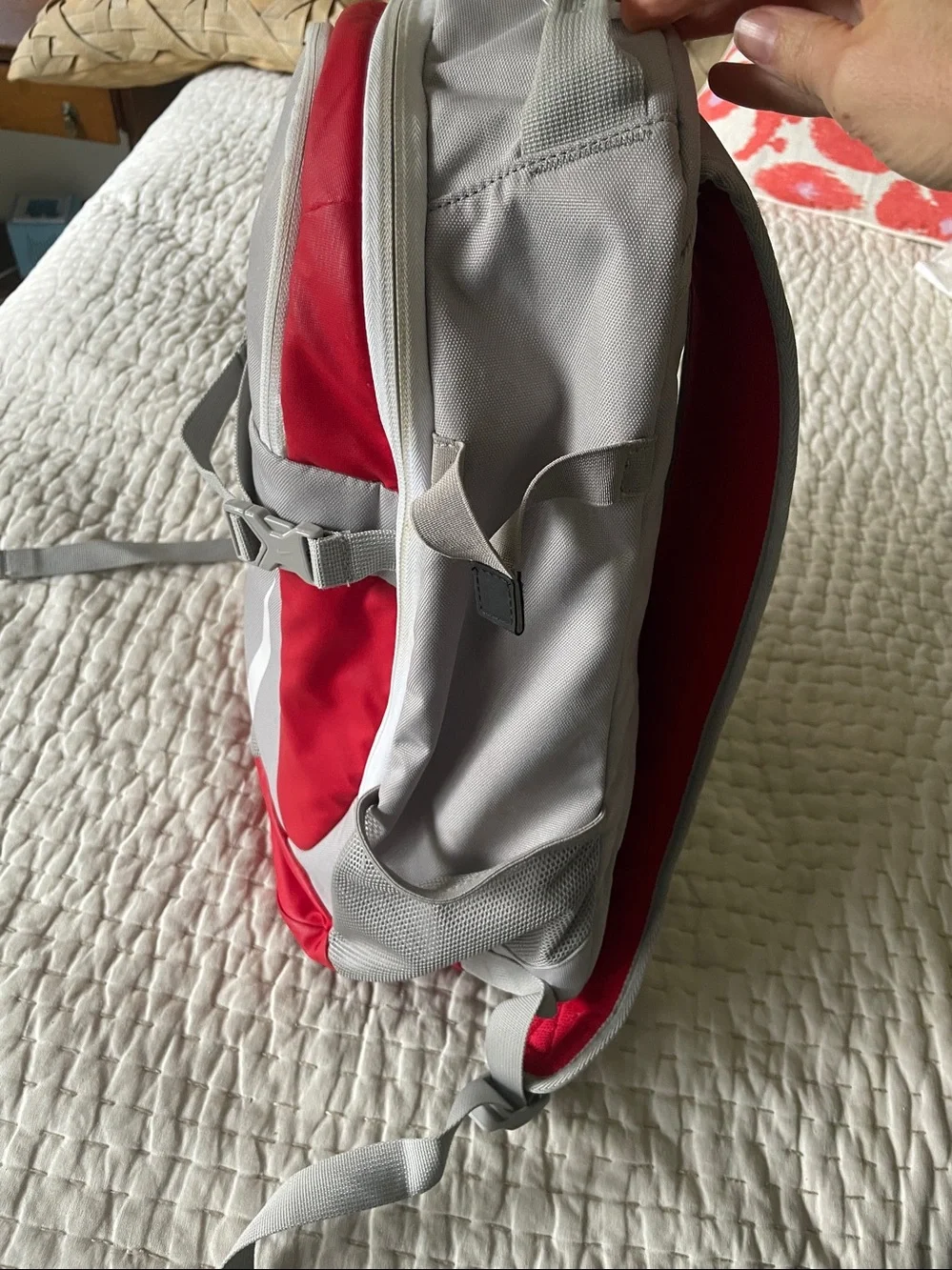 EUC Nike Baseball Backpack red gray